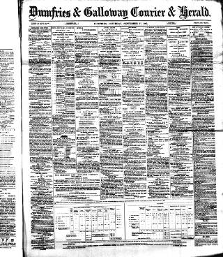 cover page of Dumfries & Galloway Courier and Herald published on September 17, 1887