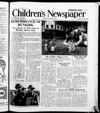 cover page of Children's Newspaper published on June 29, 1957