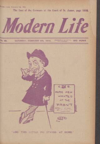 cover page of Modern Man published on February 6, 1915