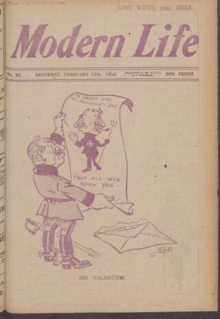 cover page of Modern Man published on February 13, 1915