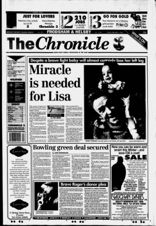 cover page of Chester Chronicle (Frodsham & Helsby edition) published on February 2, 1996