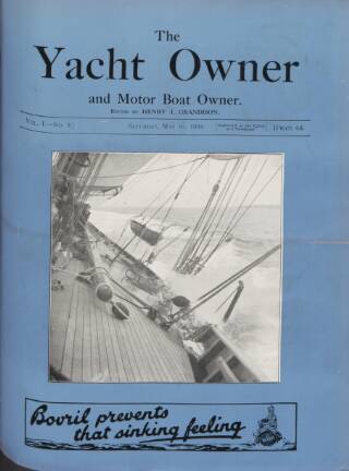 cover page of Yacht Owner and Motor Boat Owner published on May 10, 1924
