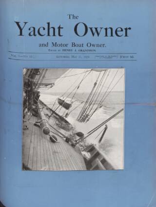 cover page of Yacht Owner and Motor Boat Owner published on May 31, 1924