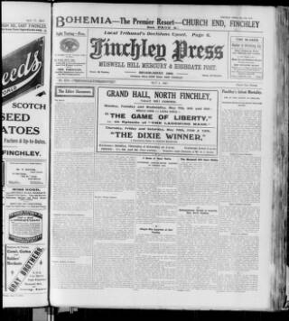 cover page of Finchley Press published on May 4, 1917