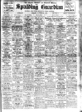 cover page of Spalding Guardian published on March 19, 1937