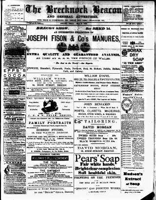 cover page of Brecknock Beacon published on June 18, 1886