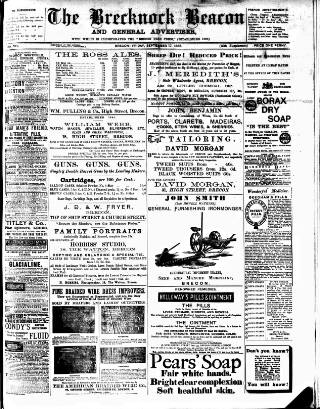 cover page of Brecknock Beacon published on September 17, 1886