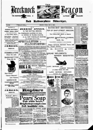 cover page of Brecknock Beacon published on May 2, 1890