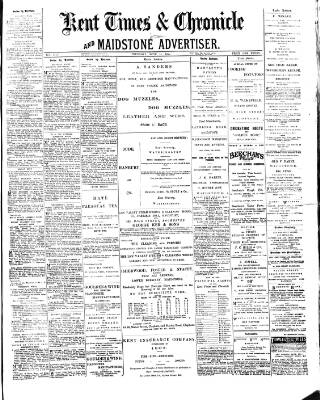 cover page of Kent Times published on June 18, 1896