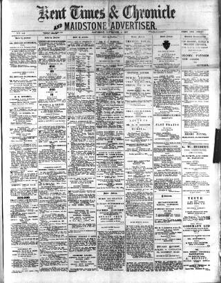 cover page of Kent Times published on November 2, 1907