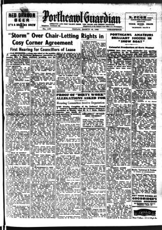 cover page of Porthcawl Guardian published on March 19, 1948