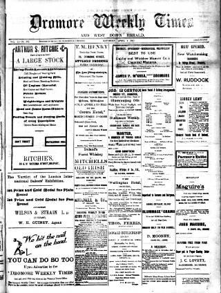 cover page of Dromore Weekly Times and West Down Herald published on April 1, 1911