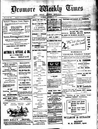 cover page of Dromore Weekly Times and West Down Herald published on November 2, 1912