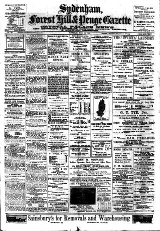 cover page of Sydenham, Forest Hill & Penge Gazette published on June 18, 1910