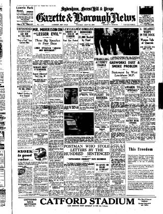 cover page of Sydenham, Forest Hill & Penge Gazette published on June 18, 1948