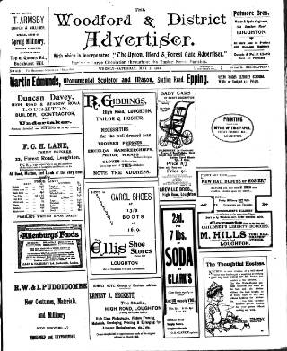 cover page of Woodford and District Advertiser published on May 2, 1914