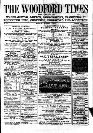 cover page of Woodford Times published on September 17, 1870