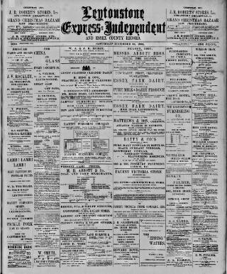 cover page of Leytonstone Express and Independent published on December 14, 1901