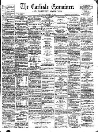 cover page of Carlisle Examiner and North Western Advertiser published on February 2, 1861
