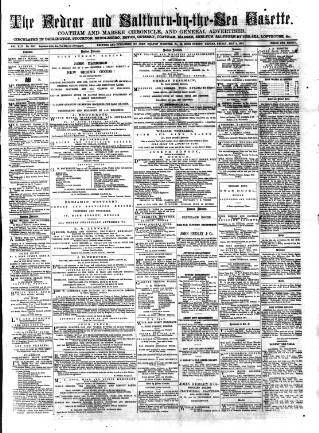 cover page of Redcar and Saltburn-by-the-Sea Gazette published on May 2, 1873