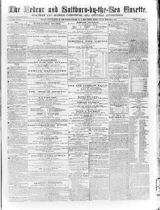 cover page of Redcar and Saltburn-by-the-Sea Gazette published on February 2, 1877