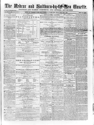 cover page of Redcar and Saltburn-by-the-Sea Gazette published on May 4, 1877