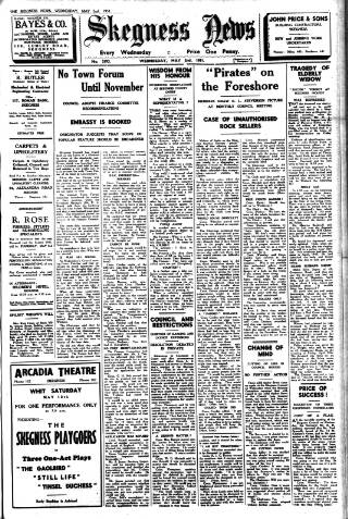 cover page of Skegness News published on May 2, 1951