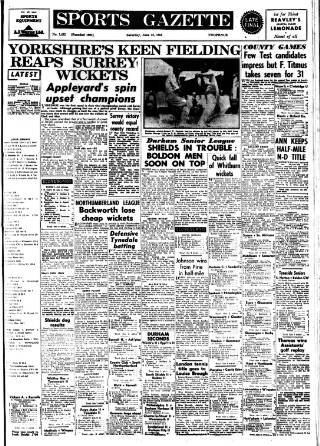 cover page of Football Gazette (South Shields) published on June 18, 1955