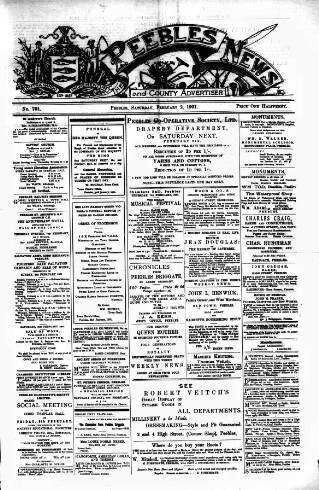 cover page of Peebles News published on February 2, 1901