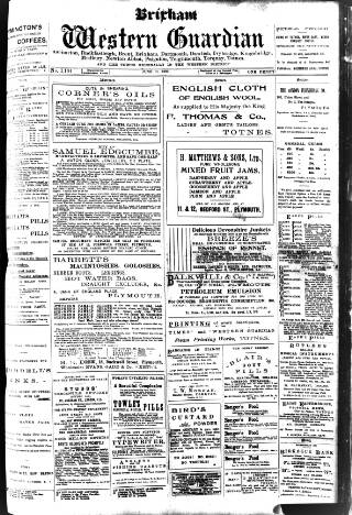 cover page of Brixham Western Guardian published on June 18, 1903