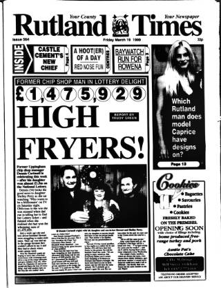 cover page of Rutland Times published on March 19, 1999