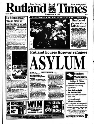 cover page of Rutland Times published on June 18, 1999