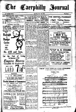 cover page of Caerphilly Journal published on June 18, 1927