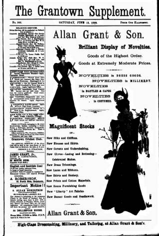 cover page of Grantown Supplement published on June 18, 1898