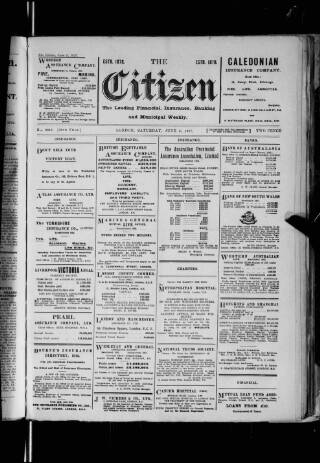 cover page of Citizen (London) published on June 2, 1917