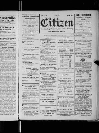 cover page of Citizen (London) published on June 23, 1917