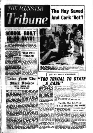cover page of Munster Tribune published on August 2, 1961