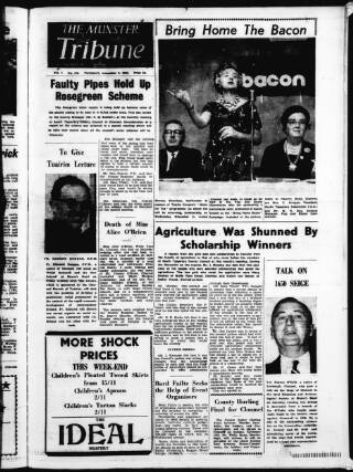 cover page of Munster Tribune published on November 2, 1965