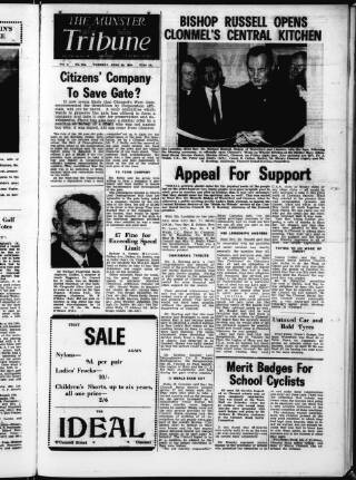 cover page of Munster Tribune published on June 28, 1966