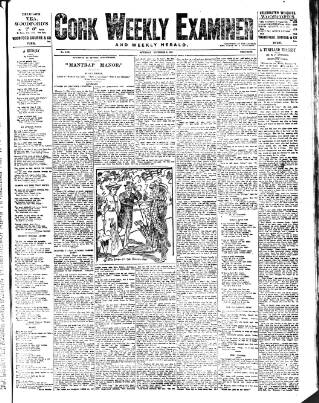 cover page of Cork Weekly Examiner published on November 2, 1907