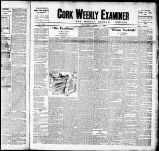 cover page of Cork Weekly Examiner published on April 1, 1916