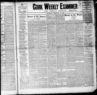 cover page of Cork Weekly Examiner published on February 2, 1918