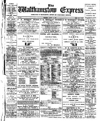 cover page of Walthamstow Express published on August 12, 1899