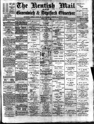 cover page of Greenwich and Deptford Observer published on May 2, 1902
