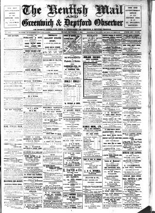 cover page of Greenwich and Deptford Observer published on September 17, 1909