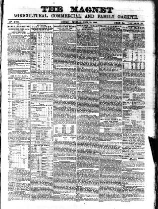 cover page of Magnet (London) published on June 18, 1888