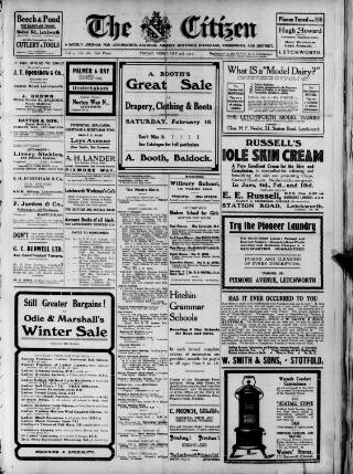 cover page of Citizen (Letchworth) published on February 2, 1912