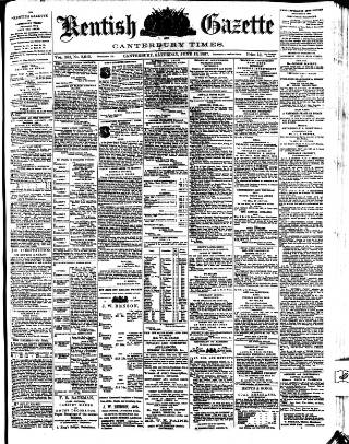 cover page of Kentish Gazette published on June 18, 1887