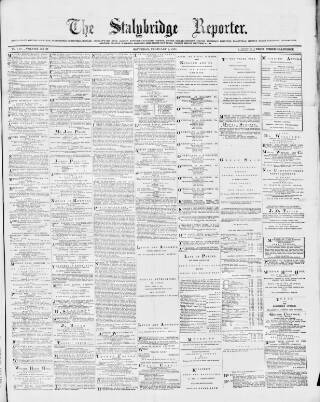 cover page of Stalybridge Reporter published on February 2, 1878
