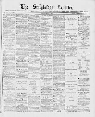 cover page of Stalybridge Reporter published on August 2, 1879